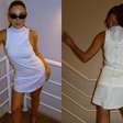 Divou! Giovanna Lancellotti adapta camisa de 7 mil, usa como vestido curto e encanta