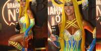 Sabrina Sato brilha com look brasilcore em camarote na Sapucaí e homenageia Fernanda Torres. Veja fotos!.  Foto: AGNews / Purepeople