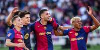 Ferran Torres comemora vitória do Barcelona  Foto: Getty Images/NurPhoto