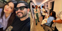 À espera do bebê, Yudi Tamashiro registra momento com esposa antes do parto  Foto: Reprodução/Redes sociais / Contigo