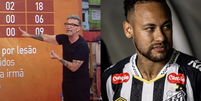 Neto dispara contra fala de Neymar após queda do Santos na Copa do Brasil: 'Traíra' Foto: Reprodução/Os Donos da Bola/YouTube e Divulgação/Raul Baretta/Santos FC.