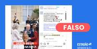 Postagens compartilham vídeo editado para alegar que Janja beijou Macron Foto: Reprodução/Instagram / Estadão