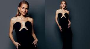Monique Alfradique aposta em vestido da Yves Saint Laurent para ir ao super show da Globo