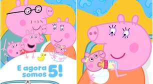 Mamãe Pig apresenta terceira filha, irmã de Peppa e George: 'Feliz e saudável'
