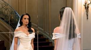 Demi Lovato se casa com vestido de noiva similar ao de Valverde