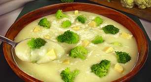 Caldo de couve-flor e brócolis: refeição nutritiva e quentinha
