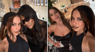 Após problema de saúde, Anitta surge ao lado de Naomi Campbell e Sofía Vergara