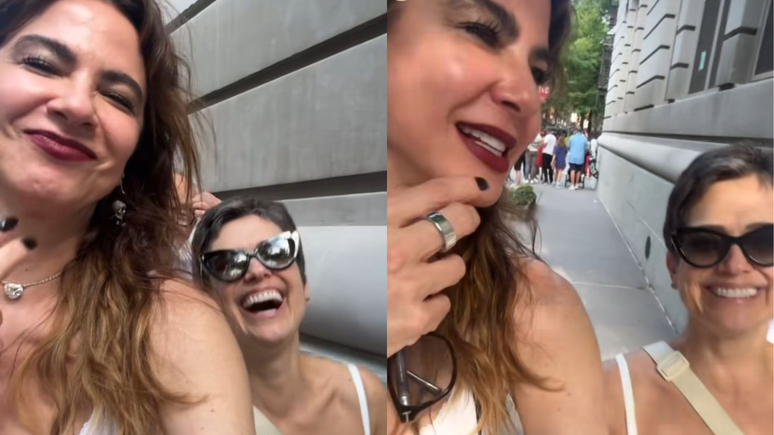 Luciana Gimenez encontra Sandra Annenberg e faz elogio inusitado