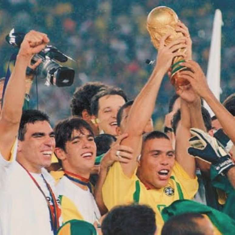 Lúcio na vitória da Seleção na Copa do Mundo